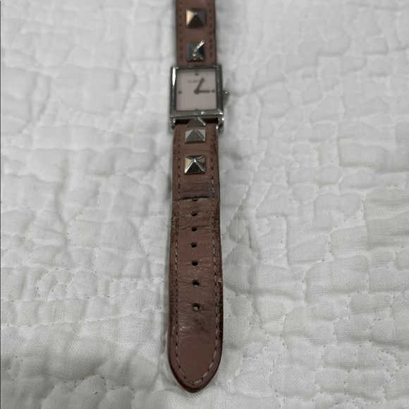 Valentino Brown Leather Watch with Silver Studs